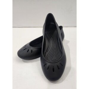 Crocs Kelli Women's Ballerina‎ Flats Size 7M Black Slip On Comfort